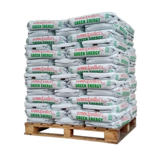 Green Energy Pellets – Palette mit 65 Säcken à 15 kg